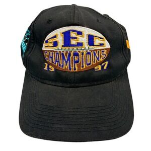VINTAGE 1997 Tennessee Volunteers SEC Champions Mens OSFM Black Snapback Cap